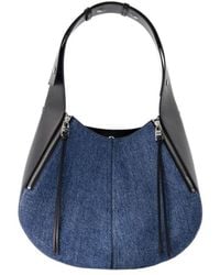 McQueen - The Skull Denim Hobo Bag - Lyst
