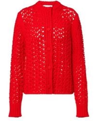 Jil Sander - Open-Knit Wool Cardigan - Lyst