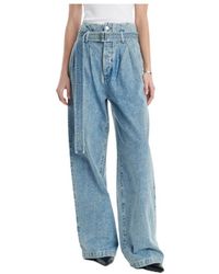 Agolde - X Maria Mcmanus Corset Wide Leg Jean (Weightless) - Lyst