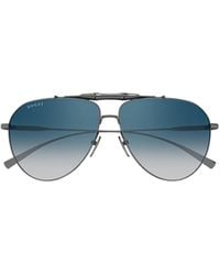 Gucci - Eyewear Aviator Frame Sunglasses - Lyst