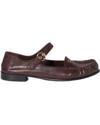 Miu Miu - Leather Strap Loafer - Lyst