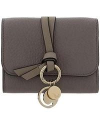 Chloé - Chloé Logo Plaque Tri-Fold Wallet - Lyst