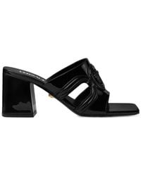 Versace - Square-Toe Heeled Sandals - Lyst