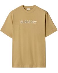 Burberry - Cotton Logo Slim T-Shirt - Lyst