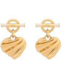 Chloé - Pleated Heart Earrings - Lyst