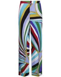 PUCCI - Pucci Maddalena Printed High Waist Trousers - Lyst