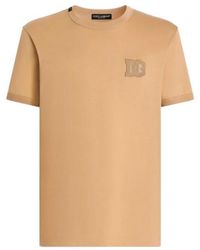 Dolce & Gabbana - Cotton Logo-Patch T-Shirt - Lyst