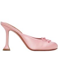 AMINA MUADDI - Lila Bow-Tie High-Heeled Mules - Lyst