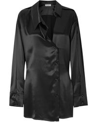 The Attico - Asymmetric Satin Mini Dress - Lyst