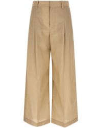 Brunello Cucinelli - Wide Leg Pleated Trousers - Lyst