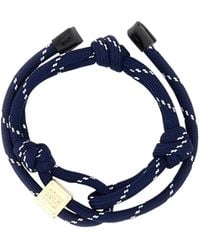 Miu Miu - Logo-Charm Rope Bracelet - Lyst