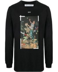 Off-White c/o Virgil Abloh - Pascal Long-Sleeved Printed T-Shirt - Lyst