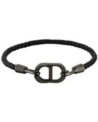 Dior - Cd Icon Braided Leather Bracelet - Lyst
