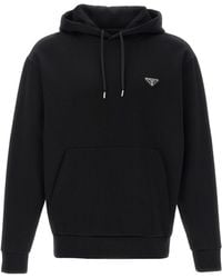 Prada - Technical Cotton Hoodie - Lyst