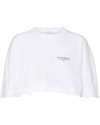 Givenchy - Cropped Logo Cotton T-Shirt - Lyst