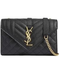 Saint Laurent - Envelope Matelassé Small Crossbody Bag - Lyst