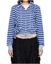 OPEN YY Appliqué Zipup Sweatshirt in Black | Lyst