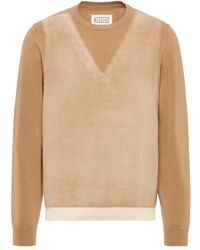 Maison Margiela - Fused Knit Wool Crewneck Sweater - Lyst