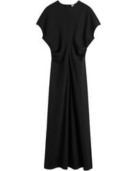 black party dress with long sleeves Classy Elegant Black Dress Long Sleeve Formal Party Gown  jkprom