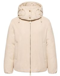 Moncler - Vivante Hooded Wool Cashmere Short Down Jacket - Lyst