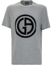 Giorgio Armani - Flocking T-Shirt - Lyst