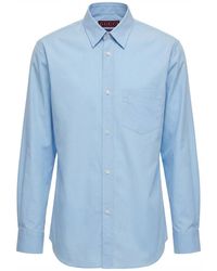 Gucci - Logo Embroidered Long-Sleeve Shirt - Lyst