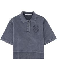 Alexander Wang - Cropped Piqué Polo T-Shirt - Lyst