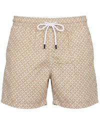 Fedeli - Drawstring Elastic-Waist Swim Shorts - Lyst