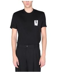 Neil Barrett - Flag Bolt Cotton T-Shirt - Lyst