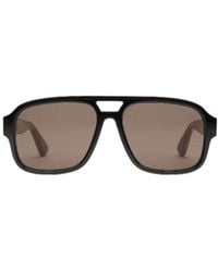 Gucci - Navigator Frame Sunglasses - Lyst