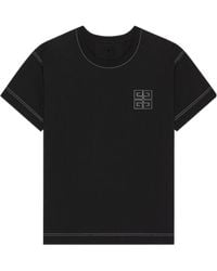 Givenchy - Cotton 4G-Embroidered T-Shirt - Lyst