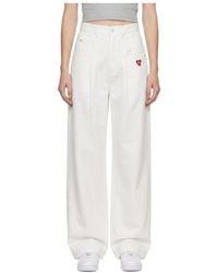 Marissa Chiara - Heart Embroidered Casual Pants - Lyst
