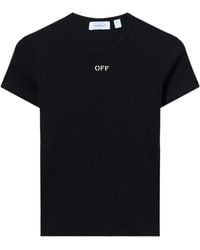 Off-White c/o Virgil Abloh - Logo Round Neck T-Shirt - Lyst