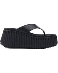 Chloé - Platform Ridged-Sole Sandals - Lyst