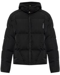Off-White c/o Virgil Abloh - Logo Hooded Down Jacket - Lyst