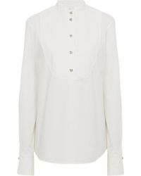 Chloé - Chloé Long-Sleeved Tuxedo Shirt - Lyst