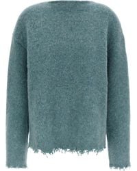 Jil Sander - Frayed Edge Boat-Neck Jumper - Lyst