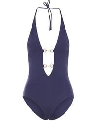 Gucci - One-Piece Swimsuit With Clamps - Lyst