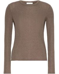 Max Mara - Salmone Ribbed-Knit Crewneck Top - Lyst