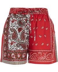 P.A.R.O.S.H. - Paisley-Print Drawstring Shorts - Lyst