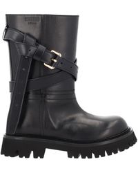 Moschino - Buckle Ankle Boots - Lyst