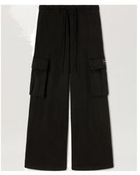 Palm Angels - Wide Leg Drawstring Cargo Pants - Lyst