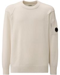 C.P. Company - Crewneck Lens Jumper - Lyst