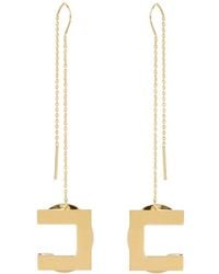 Elisabetta Franchi - Pendant Logo Earrings - Lyst