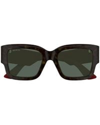 Gucci - Eyewear Rectangular Logo-Detail Sunglasses - Lyst
