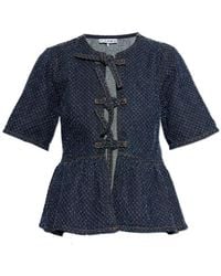 Ganni - Denim Top - Lyst