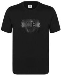 C.P. Company - Block Logo Regular Fit T-Shirt - Lyst