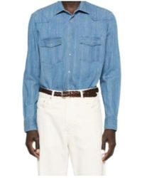 Mazzarelli - Button-Down Long-Sleeved Shirt - Lyst