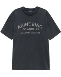 Anine Bing - Logo Print T-Shirt - Lyst