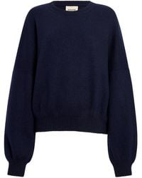 KHAITE - Crewneck Drop Shoulder Jumper - Lyst